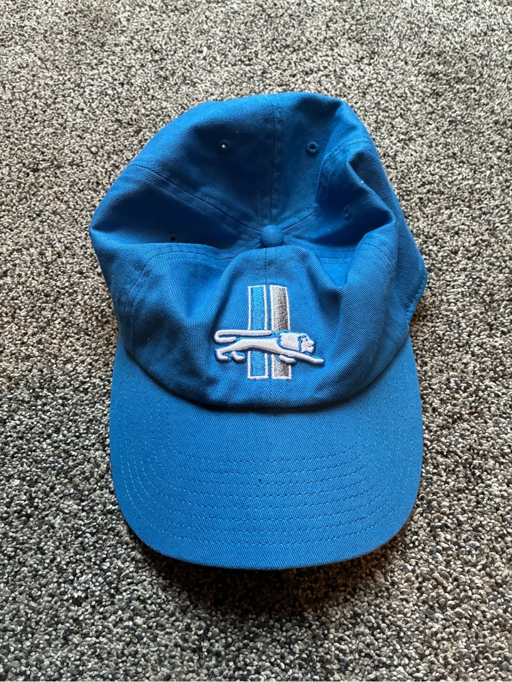 NFL Detroit Lions Historic Logo Embroidered Blue Hat, OSFA